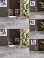 Vente en gros à bas prix Banquet victorien en plastique cristal location mariage fantôme résine acrylique transparente chaise transparente pour événements
