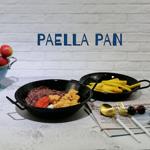 White Enamel <strong>Paella</strong> <strong>Pan</strong> Enameled Carbon Steel Frying <strong>Pan</strong> With Metal Handle From 18cm to 40cm <strong>Paella</strong> <strong>Pan</strong> for Sale - Product Image 6