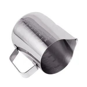 Factory Direct Sales of 304 Stainless Steel Pointed Mouth Garland Cup With Scale Milk Cup Fancy Coffee Garland Cylinder