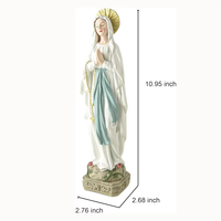 Décoration religieuse pour la maison Lynmoe, statue de la Vierge Marie, mère de Dieu, en résine, faite à la main, peinte à la main, 11 pouces, style antique