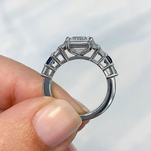 Princess Cut <b>Crystal</b> <b>Ring</b> for Women Elegant Statement Fashion <b>Ring</b> Daily Party Accessories - Product Image 4