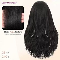 Perruques Bandeau Sans Colle en Dentelle Transparente Ondulée Noire, Vente en Gros d'Usine, Idéales pour Femmes Noires Débutantes