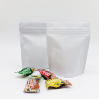Usine en stock mat noir blanc feuille d'aluminium Doypack Mylar sac de rangement debout sacs à fermeture éclair pour l'emballage alimentaire