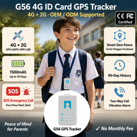Traceur GPS 4G en temps réel G56 APP pour étudiants, enfants, personnes âgées, travailleurs isolés, personnes handicapées, avec batterie 1500 mAh et bouton SOS anti-panique