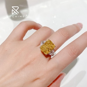 Anillo Rochime de Lujo con Gema Amarilla, Diamantes CZ, Plata 925, Baño de Rodio, Circonita, Joyería Fina para Mujer - Product Image 6
