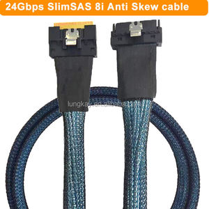 Cable SlimSAS 8i de Bajo Perfil y Antidesviación Tipo PCIe 4.0 24G 0.6m SFF-8654 para Conexión de Almacenamiento en Servidores Empresariales - Product Image 2