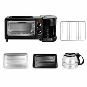 Machine à <span class=keywords><strong>petit</strong></span>-<span class=keywords><strong>déjeuner</strong></span> 3-en-1 multifonctionnelle : cafetière, grille-pain et plaque chauffante électronique pour <span class=keywords><strong>le</strong></span> <span class=keywords><strong>matin</strong></span> - Product Image 2