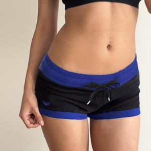 Shorts de Punto con Bloques de Color para Mujer, Cintura Elástica con Lazo, Estilo Deportivo Casual Y2K, Pantalones Cortos de Verano para Dama - Product Image 3