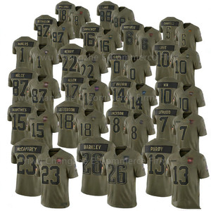 Nouveau style 2025 – Maillot de football américain brodé « Salute to Service » – Barkley, Mahomes, Purdy, Barkley, Gibbs, <span class=keywords><strong>Allen</strong></span>, Stroud - Product Image 1