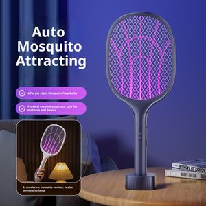 Matamoscas 2 en 1, luz LED de 3000V, Control de plagas de alta recargable, atrapamoscas, lámpara <span class=keywords><strong>antimosquitos</strong></span>, batería para mosquitos - Product Image 4