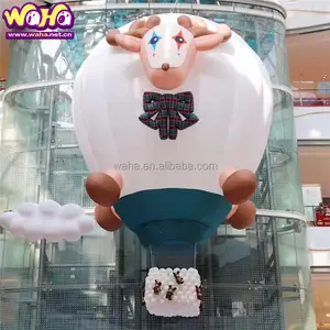 山羊吉祥物造型热气球派对道具气球充气装饰rc热气球