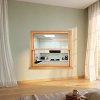 Fenêtre américaine à double battant en aluminium, résistante aux intempéries et à prix compétitif, pour la décoration extérieure de cottages et appartements modernes