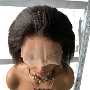 Perruque complète en cheveux humains vietnamiens, très demandée, avec closure frontale, noire, Yaki, longue et courte, tressée, ondulée, petite, en cheveux humains bruts - Product Image 1