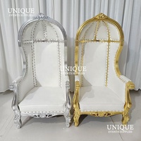 Cage à oiseaux romantique trône chaises Double places or rose pour mariage mariée marié fêtes d'anniversaire hôtel chambre salon
