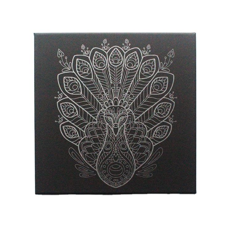 Высококачественный хлопковый профессиональный черный холст с принтом