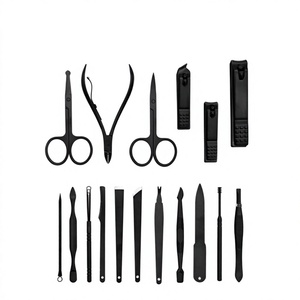 DANTRIC IMPLANTS 12pcs Stainless Steel Luxurious Professional <b>Manicure</b> Nail <b>Kit</b> with 5-in-1 Nail Clipper Tools in Color Box - Product Image 2