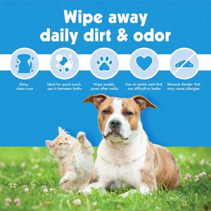 Lingettes nettoyantes pour animaux de compagnie, tissus non tissés doux, lingettes pour le nettoyage quotidien du pelage, des pattes et des oreilles pour chiens et chats, soins quotidiens pour animaux domestiques - Product Image 3