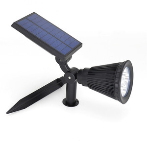 ไฟสปอตไลท์ตกแต่งภูมิทัศน์ LED แบบ 2-in-1 เปิด/ปิดอัตโนมัติ ใช้พลังงานแสงอาทิตย์ สำหรับสวนกลางแจ้ง ทางเดิน ลานบ้าน ไฟติดผนัง กันน้ำ IP65 5000K - Product Image 2