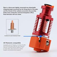 Actualización Red Lizard K1 V6 Dragon Hotend bloque de boquilla de cobre chapado Compatible con Voron 2,4 0,1 CR10 Ender 3 impresora 3D