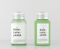Impression de logo personnalisé, flacon de lotion portable en PETG de 30 ml, 50 ml, 100 ml avec bouchon en aluminium, contenants cosmétiques vides pour toner