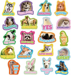 Autocollants de récompense pour enfants, accents de motivation amusants pour la salle de classe, étiquettes de récompense - Product Image 1