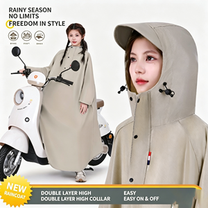 Imperméable long intégral pour trottinette électrique, résistant aux fortes pluies, nouveau poncho épaissi pour moto, unisexe - Product Image 2