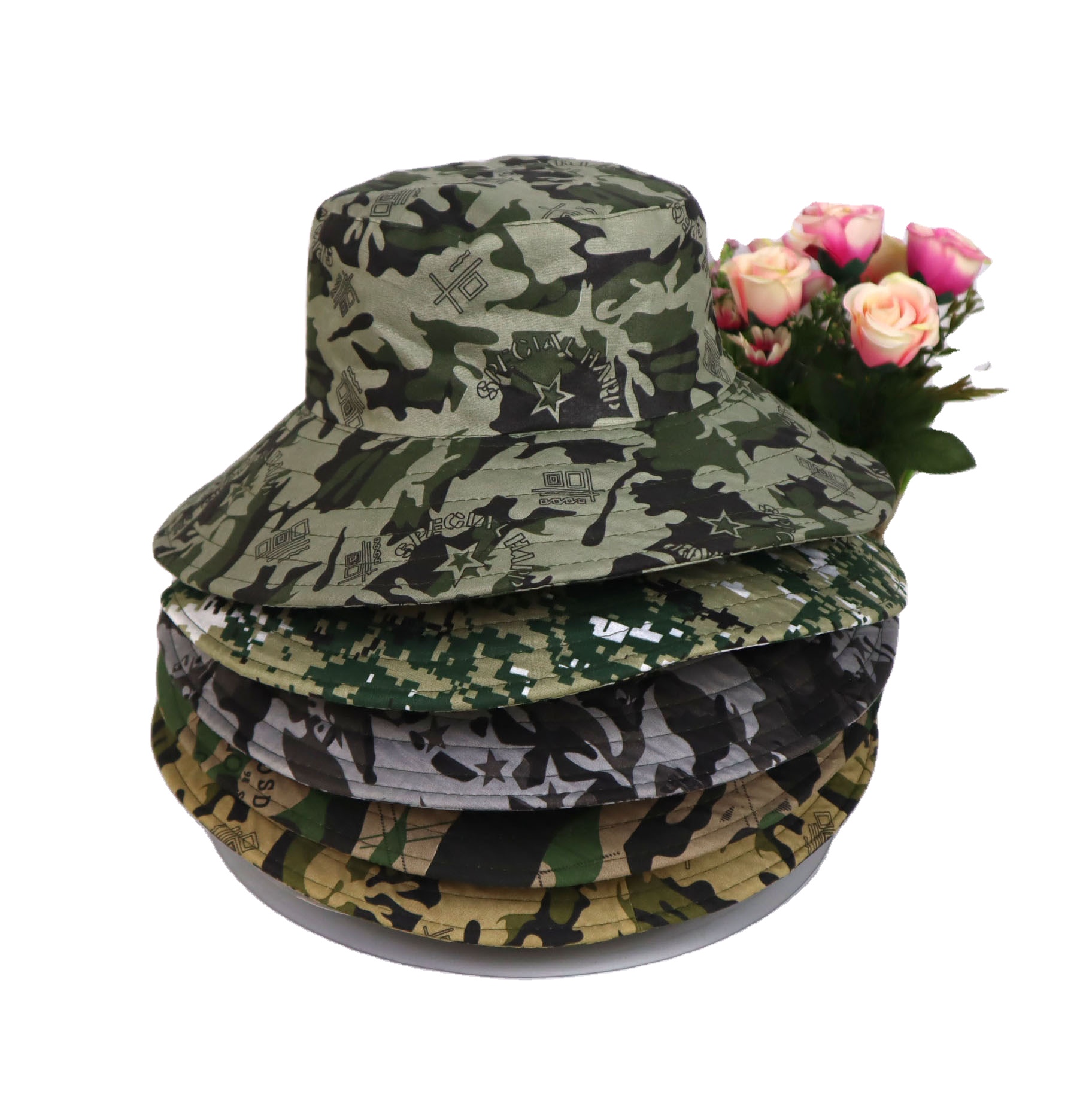 Уличная охотничья камуфляжная Стильная хлопковая Панама для рыбаков Военная с веревкой для взрослых