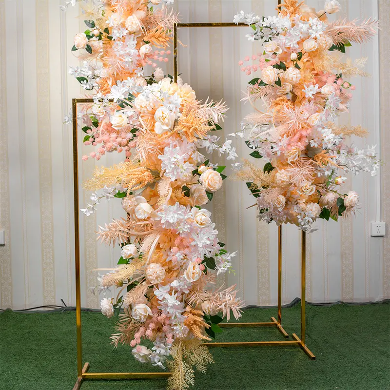 Pompom Bunga Mawar 100Cm Rangkaian Bunga Simulasi DIY Dekorasi Latar Belakang Pesta Pernikahan Karangan Bunga