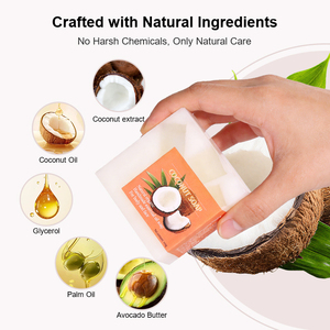 Jabón Artesanal Sólido de Coco para Piel Opaca, Propensa al Acné o Estresada, Aromático, Relajante, Iluminador y con Exfoliación Suave - Product Image 2