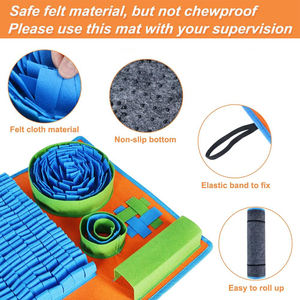Pet <b>Dog</b> Sniffing <b>Pad</b> Foraging Mat <b>for</b> Feeding Puzzle Interactive Toy Slow Eating Smell <b>Training</b> <b>Dogs</b> Olfactory Snuffle Mats - Product Image 3