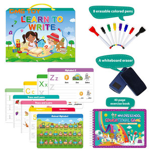 Libro de práctica para niños Aprendizaje Montessori Juguetes educativos tempranos Formas Alfabeto y libro de práctica de números - Product Image 3