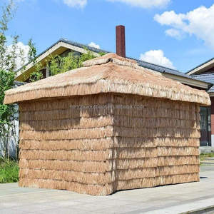 Gazebo d'extérieur tout temps gazebos en paille Villa Pavillon de jardin Canopée de chaume artificielle Tente amovible - Product Image 2