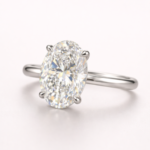 Anillo de Diamantes de Platino Premium para Mujer, Joyería Clásica y Elegante con Acabado Brillante, Ideal para Fiestas y Uso Diario - Product Image 1