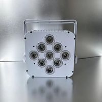 Barres lumineuses LED fines sans fil à batterie lithium 9x18W RGBWAUV avec contrôle DMX512 et culot E27 pour éclairage de scène, mariages et soirées DJ