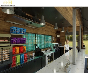 Boutique Kiosque à café Stone Look Comptoir <span class=keywords><strong>de</strong></span> café <span class=keywords><strong>de</strong></span> haute qualité Kiosque à café pour centre commercial à vendre - Product Image 1
