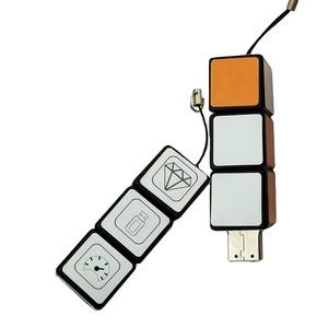 Memoria USB con Forma de <span class=keywords><strong>Cubo</strong></span> de <span class=keywords><strong>Rubik</strong></span> Telescópico de Plástico ABS, 16GB/64GB, Interfaz USB 2.0/3.0, Juguete Creativo, Regalo de Bloques de Construcción - Product Image 2
