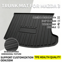 Alfombrilla para Maletero de Coche, Diseño a Rayas, Material TPE Resistente al Agua y para Todo Clima, 2mm de Grosor, para Mazda 3 2006-2012, ODM