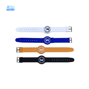 Tái sử dụng có thể điều chỉnh 13.56MHz <span class=keywords><strong>NFC</strong></span> Vòng đeo tay RFID <span class=keywords><strong>Silicone</strong></span> dây đeo cổ tay - Product Image 1