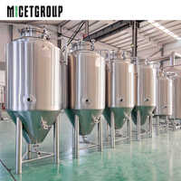 Cuve de Fermentation Conique 2BBL en Acier Inoxydable Unitank pour Brasserie Artisanale et Taproom 304 avec Chemise de Refroidissement CE