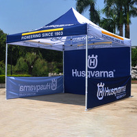 Exhibición promocional Esencial Carpa de publicidad impermeable al aire libre Impresión digital Logotipo de la marca Toldo de tela Oxford + reforzado