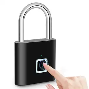 Locstar Portable Travel Luggage Suitcase Keyless Security Door Locks Usb Rechargeable Smart Fingerprint Pad Lock Padlock
