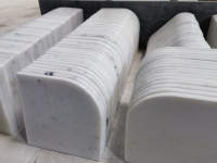 Étagère de salle de bain ronde en marbre de 9 pouces bon marché en gros pour mur poli de tous les côtés pour salle de bain et cuisine rangement mural