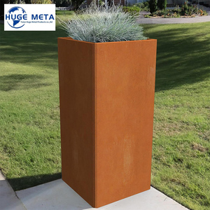 <span class=keywords><strong>Pot</strong></span> de fleurs en acier corten, grand bac à plantes vertical, bordure de jardin en acier corten, bac à plantes rond en acier corten - Product Image 2