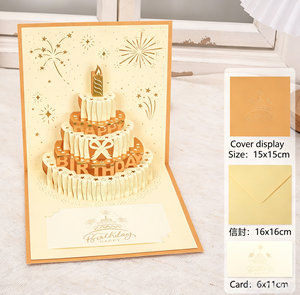 Biglietto d'<span class=keywords><strong>Auguri</strong></span> 3D Pop-up di Lusso per Compleanno, Regalo di Compleanno per Decorazione Torte e <span class=keywords><strong>Auguri</strong></span> - Product Image 2