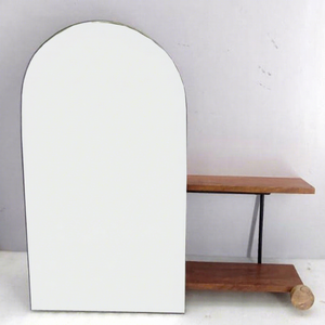 Miroir de table arqué avec support en bois, miroir de maquillage moderne pour bureau, organisateur décoratif - Product Image 1