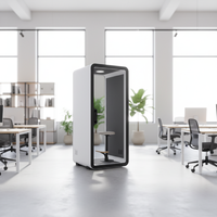 UNIBOOTH Cabines d'intimité insonorisées mobiles et durables en profilés d'aluminium de précision pour hôtels, salles à manger et salons, design moderne, installation rapide