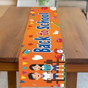 Striscione di Benvenuto per Aula Scolastica, Poster Colorato, Runner da Tavolo Decorativo per il Ritorno a Scuola, per Asilo o Scuola Primaria - Product Image 5