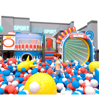 Ensemble de terrain de jeu intérieur personnalisé coloré AOLEAO pour enfants de 3 ans et plus, avec toboggans, cordes d'escalade, piscine à balles, équipement de jeu souple en plastique, certifié CE