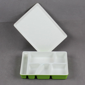 Assiettes de restauration <span class=keywords><strong>rapide</strong></span> en mélamine, 6 pièces, assiettes à dîner rectangulaires séparées, vente en gros - Product Image 5