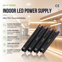HX-60LF-12 60W 220V 12V 5A Alimentation LED AC/DC ultra-mince en aluminium pour éclairage public, transformateur de driver d'éclairage